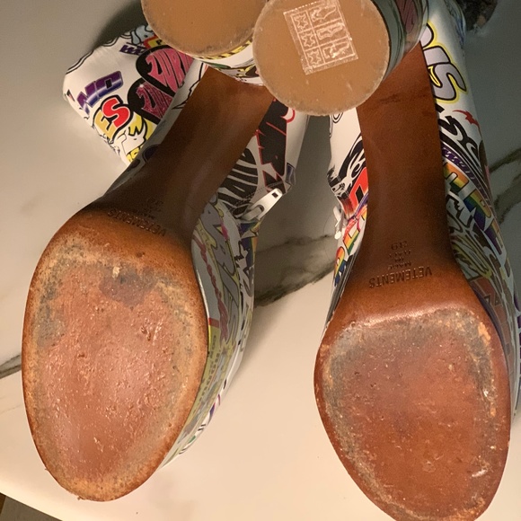 Vetements Graphic Print Platform Booties - Picture 4 of 4